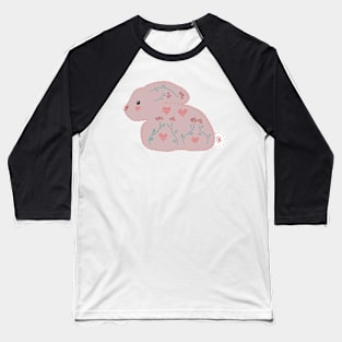 Cross-Stitch Rabbit Baseball T-Shirt